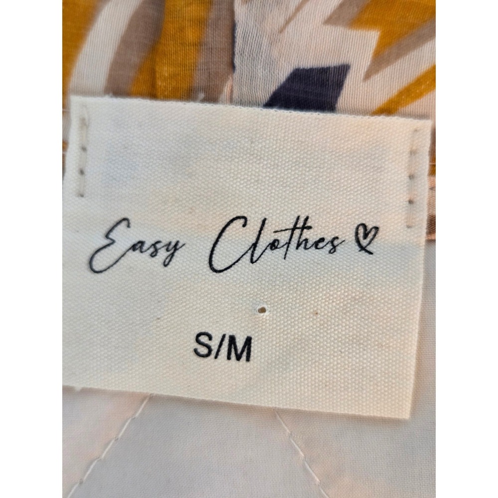 Easy Clothes Mirabelle Jacket S/M Multicolor Floral Fan Print Blazer Boho French - Picture 8 of 13